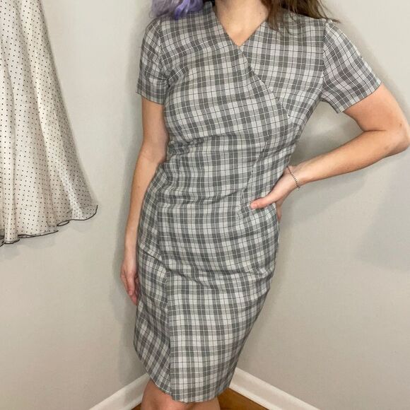 Hugo Boss Dirmala White Black Short Sleeve Sheath Dress - Picture 1 of 13